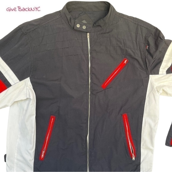 Vintage Zeus Windbreaker Black Red and White Size XL - Picture 3 of 4